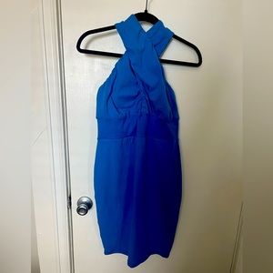 Rebdoll crossover blue mini dress. Never work, tags are still on.